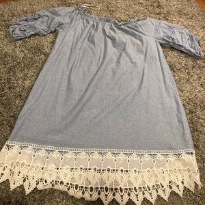 Jean and lace dress